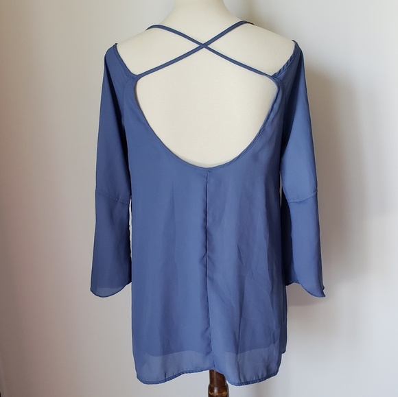 TOBI | Mini Shift Style Cross Back OTS Dress - Picture 2 of 4